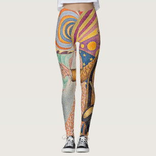 Paul Signac - Portrait of M Felix Feneon, Opus 217 Leggings