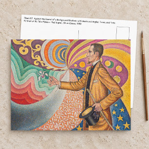 Paul Signac - Portrait of M Felix Feneon, Opus 217 Postcard