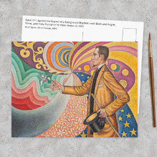 Paul Signac - Portrait of M Felix Feneon, Opus 217 Postcard