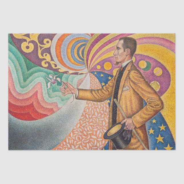 Paul Signac - Portrait of M Felix Feneon, Opus 217 Tissue Paper (Front)