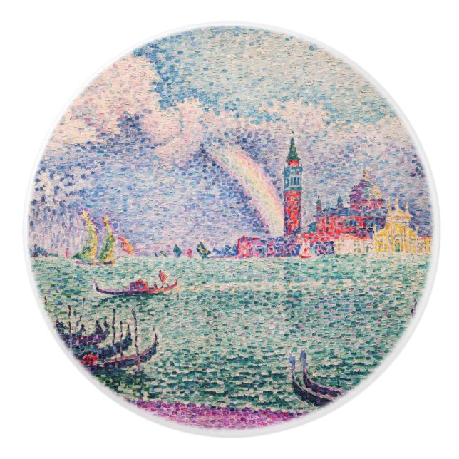 Paul Signac - Rainbow, Venice Ceramic Knob (Front)