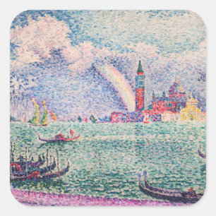 Paul Signac - Rainbow, Venice Square Sticker