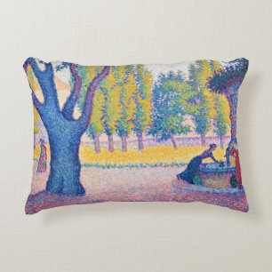 Paul Signac - Saint-Tropez, Fontaine des Lices Decorative Cushion