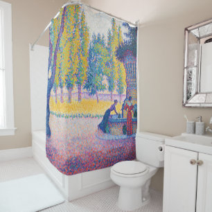 Paul Signac - Saint-Tropez, Fontaine des Lices Shower Curtain