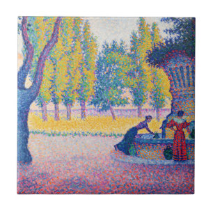 Paul Signac - Saint-Tropez, Fontaine des Lices Tile