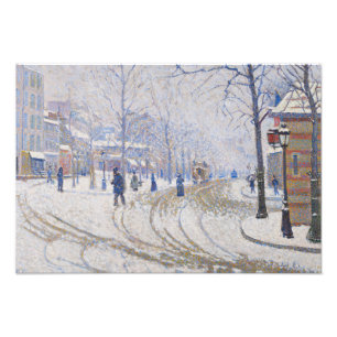 Paul Signac - Snow, Boulevard de Clichy, Paris Photo Print