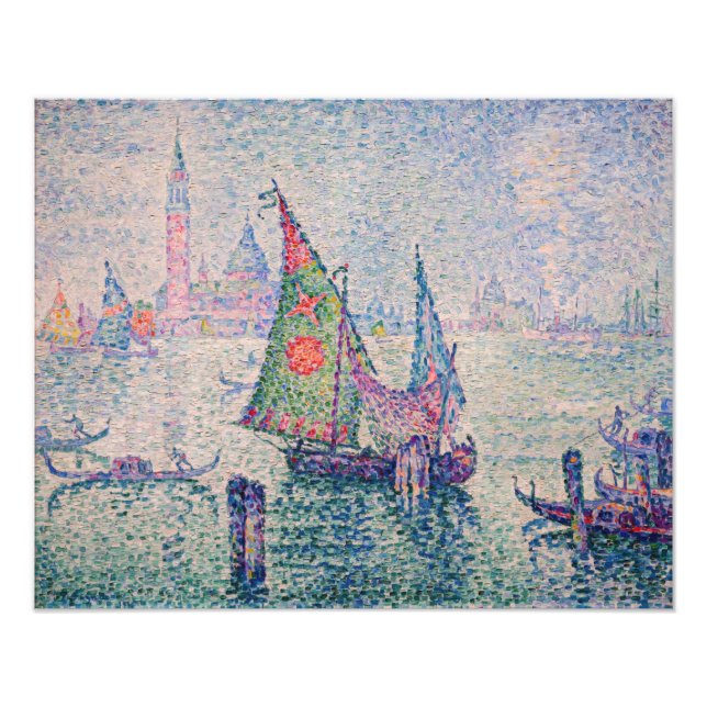 Paul Signac - The Green Sail Photo Print (Front)