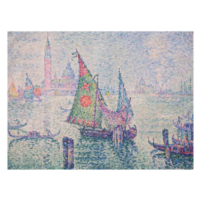 Paul Signac - The Green Sail Tablecloth (Front (Horizontal))