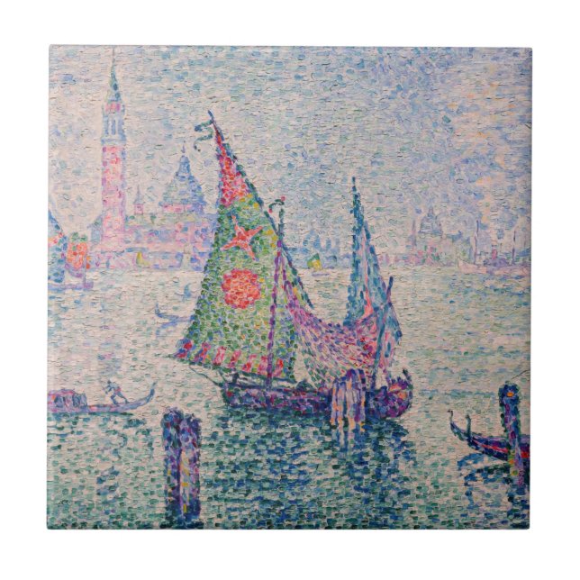 Paul Signac - The Green Sail Tile (Front)