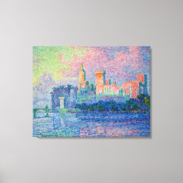 Paul Signac - The Papal Palace, Avignon Canvas Print (Front)