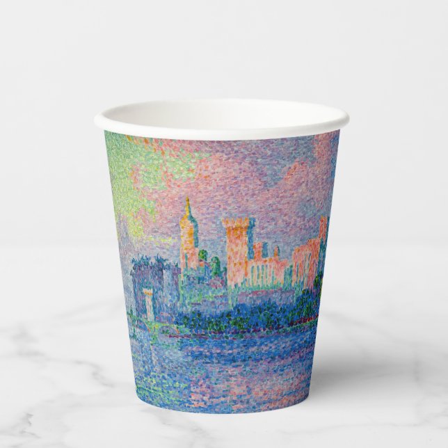 Paul Signac - The Papal Palace, Avignon Paper Cups (Front)