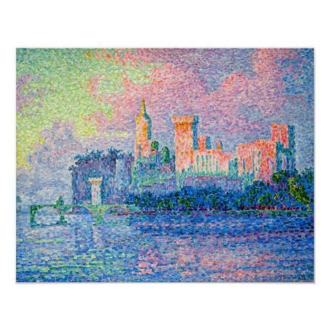 Paul Signac - The Papal Palace, Avignon Photo Print (Front)