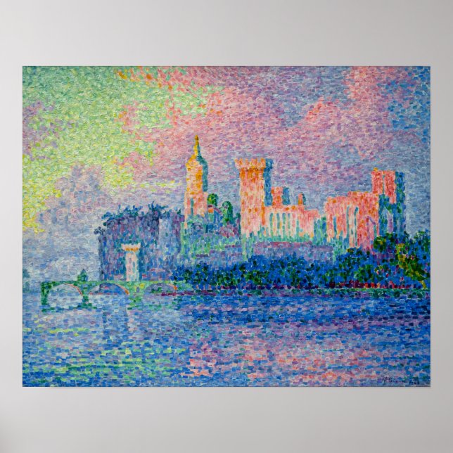 Paul Signac - The Papal Palace, Avignon Poster (Front)