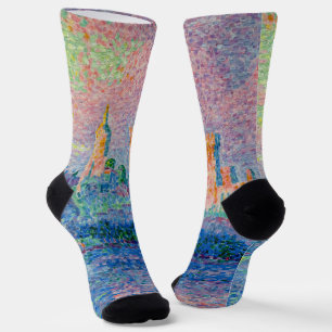 Paul Signac - The Papal Palace, Avignon Socks