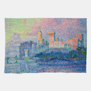 Paul Signac - The Papal Palace, Avignon Tea Towel