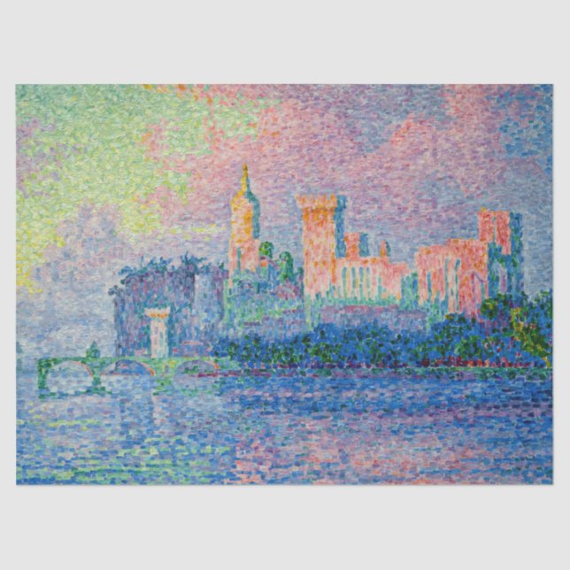 Paul Signac - The Papal Palace, Avignon Tissue Paper (Front)
