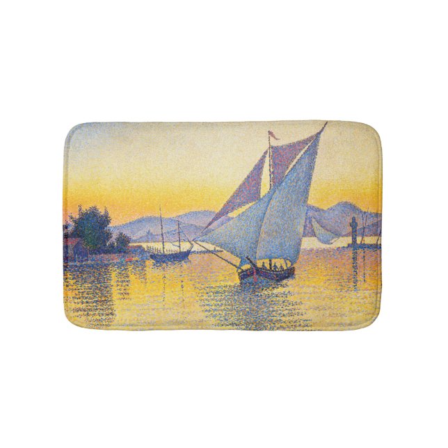 Paul Signac - The Port at Sunset, Opus 236 Bath Mat (Front)
