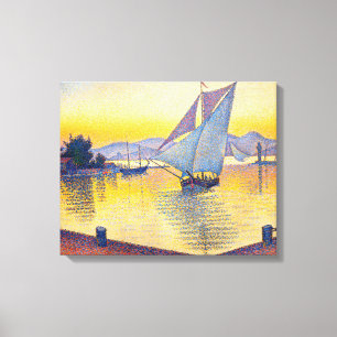 Paul Signac - The Port at Sunset, Opus 236 Canvas Print
