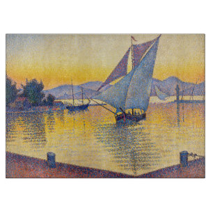 Paul Signac - The Port at Sunset, Opus 236 Cutting Board