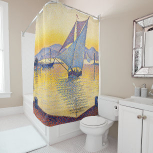Paul Signac - The Port at Sunset, Opus 236 Shower Curtain
