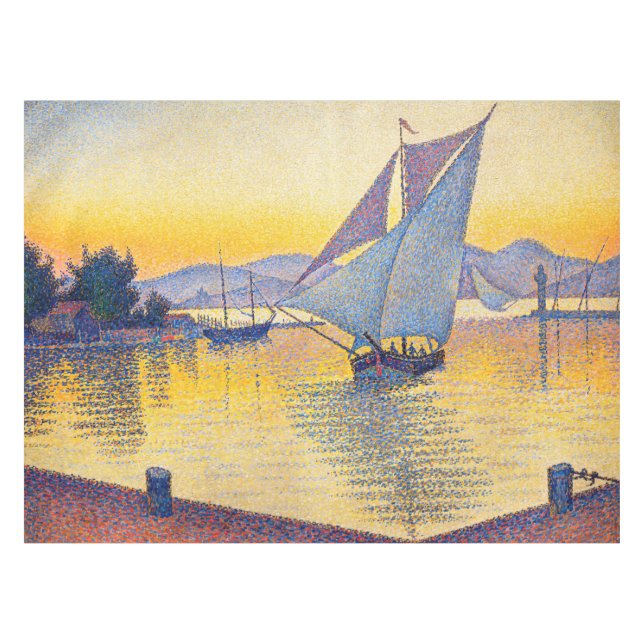 Paul Signac - The Port at Sunset, Opus 236 Tablecloth (Front (Horizontal))