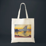 Paul Signac - The Port at Sunset, Opus 236 Tote Bag<br><div class="desc">The Port at Sunset,  Opus 236 (Saint-Tropez) / Le Port au soleil couchant,  Opus 236 (Saint-Tropez) - Paul Signac,  Oil on Canvas,  1892</div>