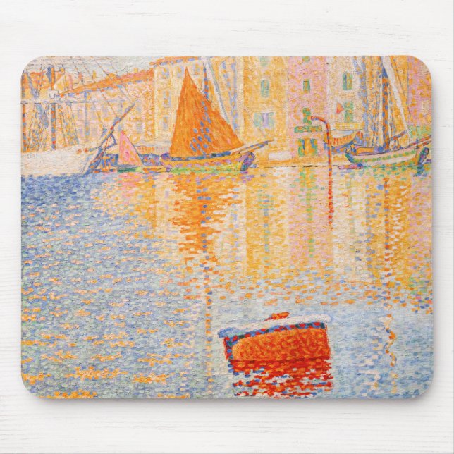 Paul Signac - The Red Buoy, Saint-Tropez Mouse Pad (Front)