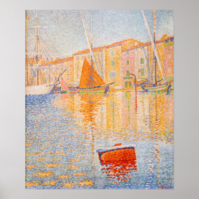 Paul Signac - The Red Buoy, Saint-Tropez Poster (Front)