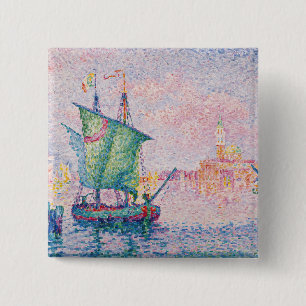 Paul Signac - Venice, The Pink Cloud 15 Cm Square Badge