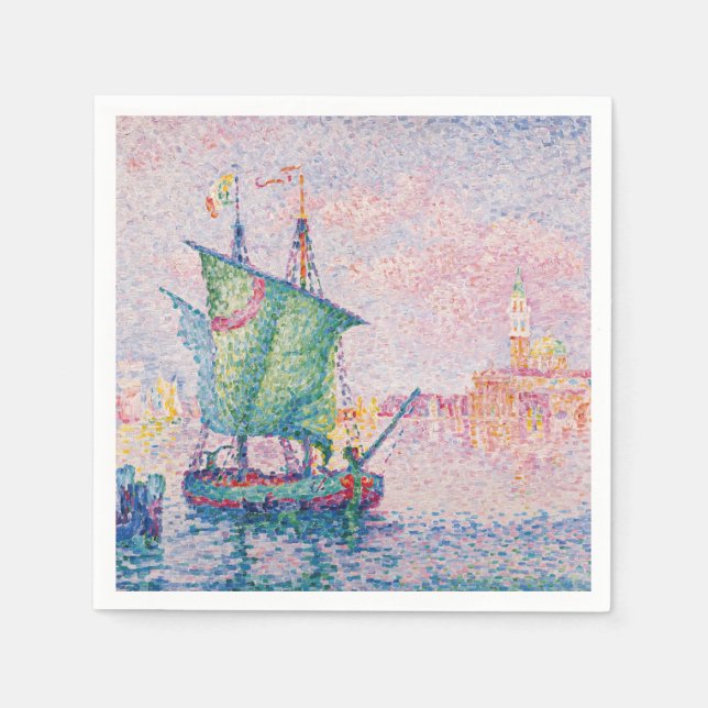 Paul Signac - Venice, The Pink Cloud Napkin (Front)