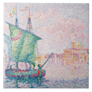 Paul Signac - Venice, The Pink Cloud Tile