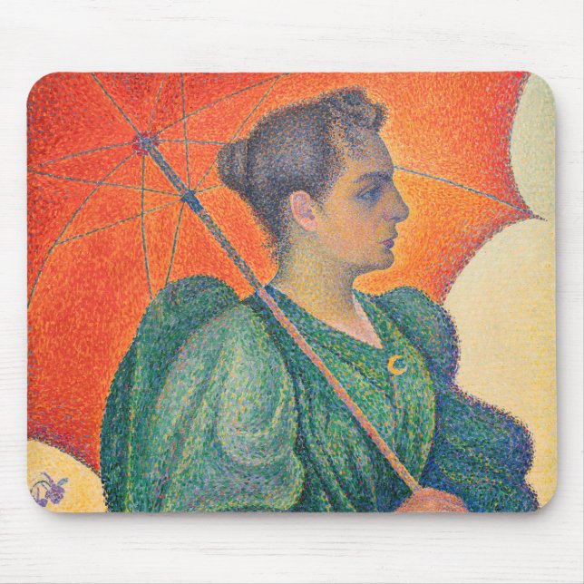 Paul Signac - Woman with a Parasol Mouse Pad (Front)