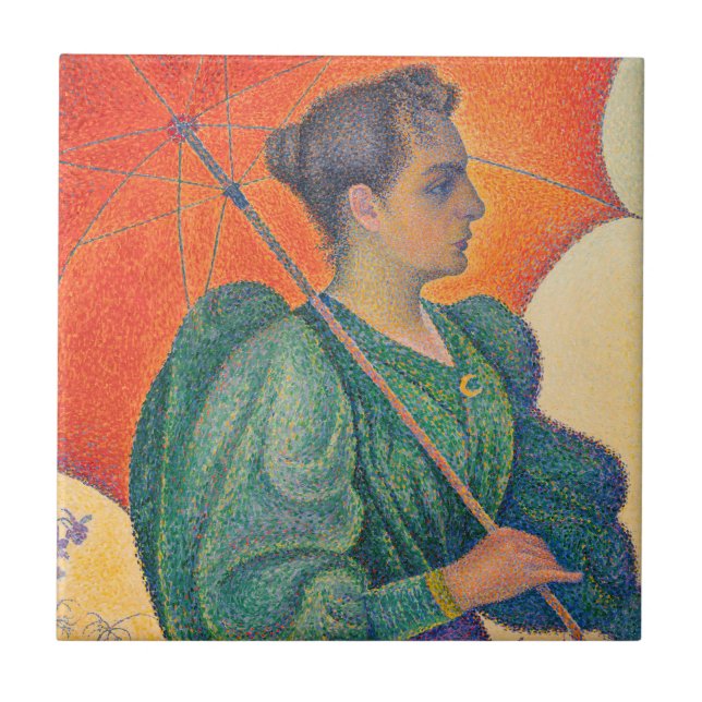 Paul Signac - Woman with a Parasol Tile (Front)