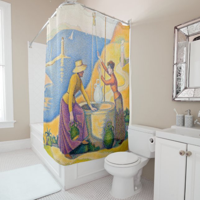 Paul Signac - Women at the Well Shower Curtain (In Situ)