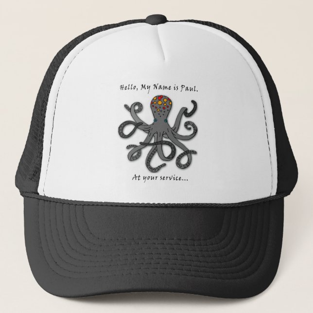 Paul the soccer octopus trucker hat (Front)