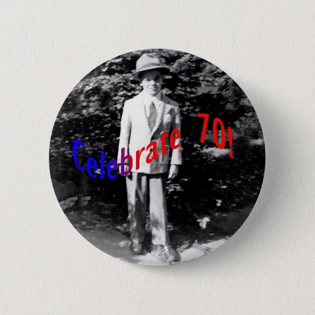 PaulButtonFor70 6 Cm Round Badge (Front)