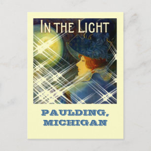 PAULDING GHOST LIGHT ~WOMAN IN THE LIGHT-POSTCARD! POSTCARD