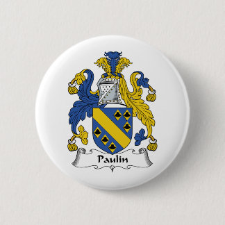 Paulin Family Crest 6 Cm Round Badge