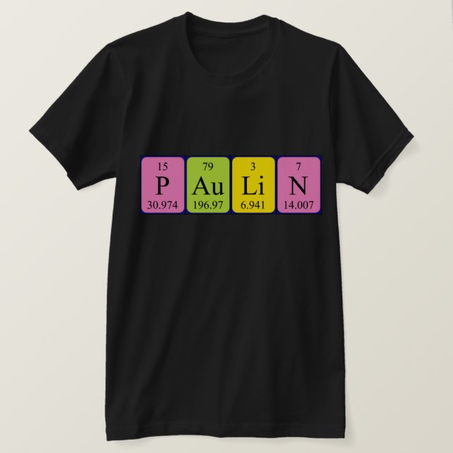 Paulin periodic table name shirt (Design Front)