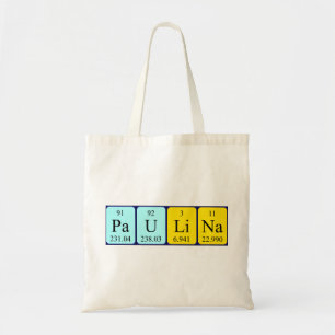 Paulina periodic table name tote bag