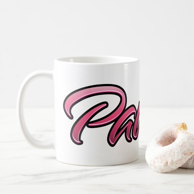 Pauline faded pink cup tea cup coffee cup (With Donut)