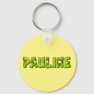 Pauline Name Kiwi Design Key Fans Key Ring
