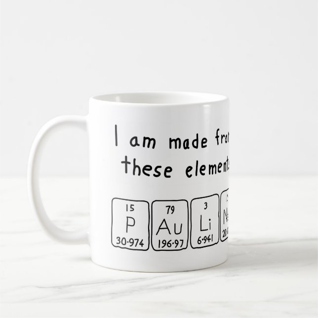 Pauline periodic table name mug (Left)