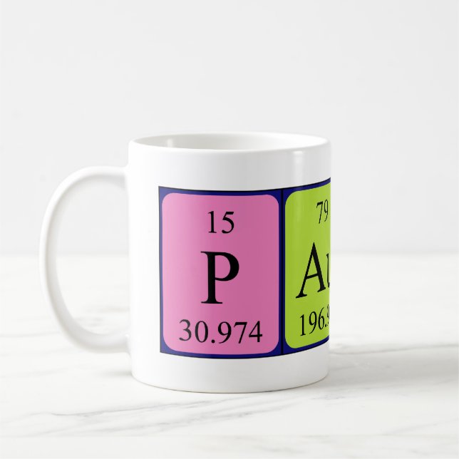 Pauline periodic table name mug (Left)