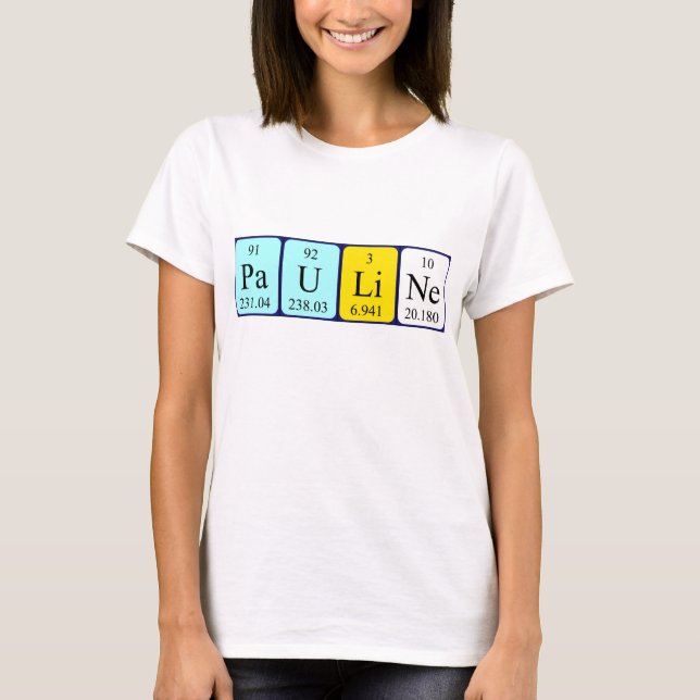 Pauline periodic table name shirt (Front)