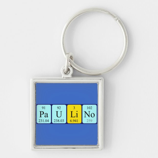 Paulino periodic table name keyring (Front)