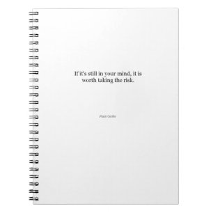 Paulo Coelho Quote Spiral Notebook