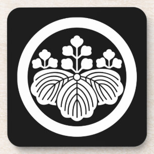 Paulownia with 5&3 blooms in circle coaster