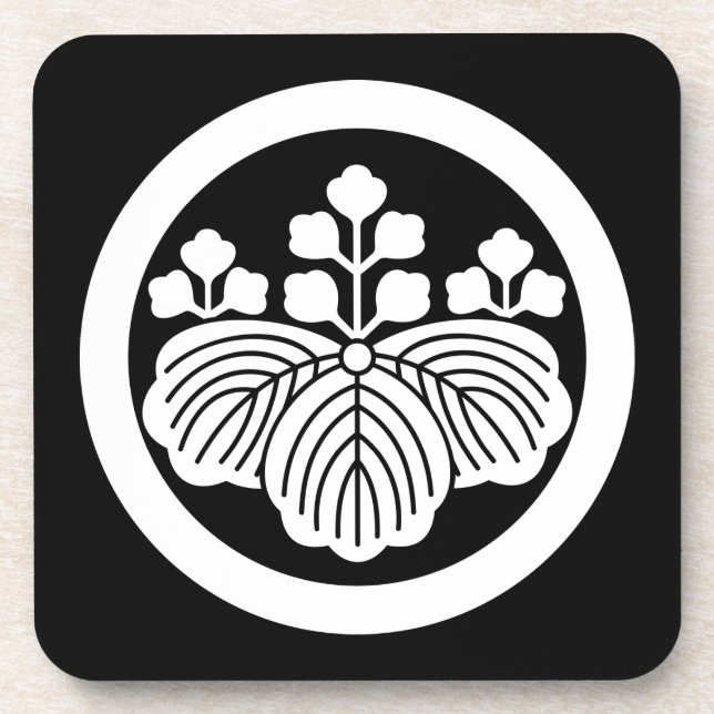 Paulownia with 5&3 blooms in circle coaster (Front)