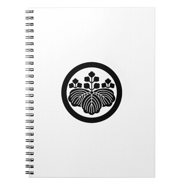 Paulownia with 5&3 blooms in circle notebook (Front)